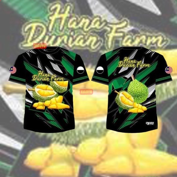 Free Custom Name & NumberABANG DURIAN UTARA Sublimation Tshirt / Baju Microfiber Jersi / Jersey Sublimation / Tshirt Jersey