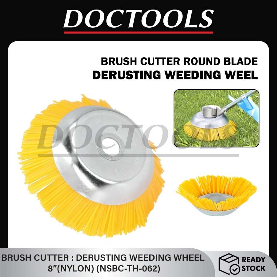 BRUSH CUTTER DERUSTING WEEDING WHEEL 8" (NYLON)/ NYLON WIRE WEEDING WHEEL/ MATA MESIN POTONG RUMPUT LAWN MOWER