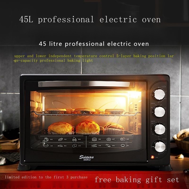 Electric Oven Household Small Fully Automatic Baking Multi-function 45L Large Capacity Desktop Cake Pizza Electric Oven