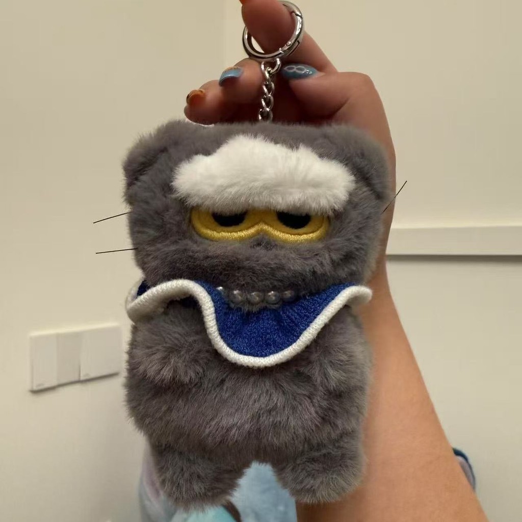 Kpop G-DRAGON ZOA Plush Doll Keyring Grey Cat Stuffed Toys