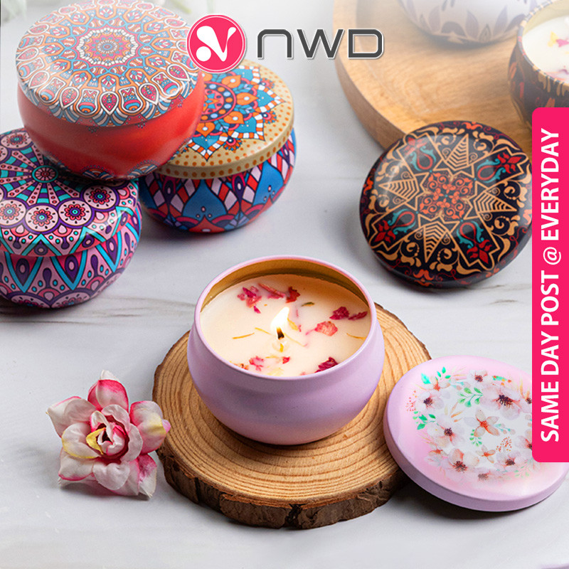 《 》 Scented Candles Soy Wax Essential Oil Aromatherapy Natural Fragrance Candle Doorgift Wangi Lilin 香薰蜡烛