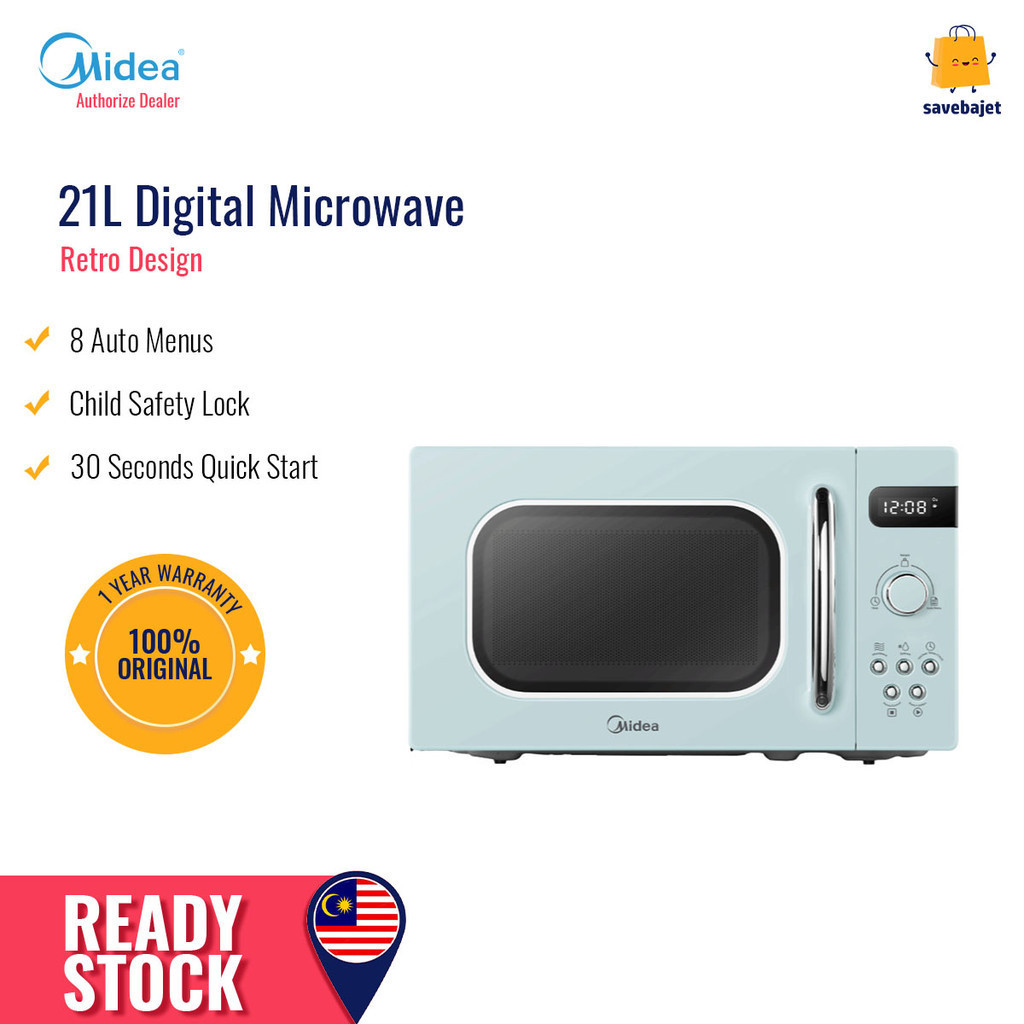 Midea Digital Microwave Oven (21L) AM821C2RA(GN)