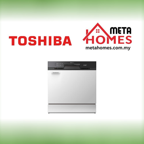 Toshiba 2100 W Table Top 8 Places Setting Dishwasher DW-08T3(S)-MY