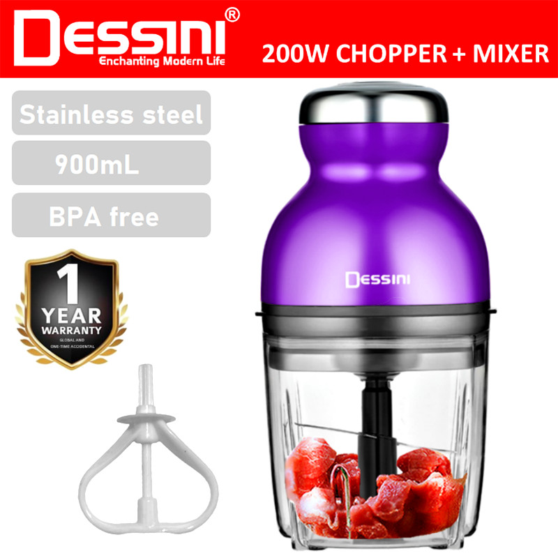 DESSINI ITALY RS-1686 900mL Capsule Cutter Spin Chopper Blender Grinder Mixer Mincer Masher Juicer Pengisar Pengadun