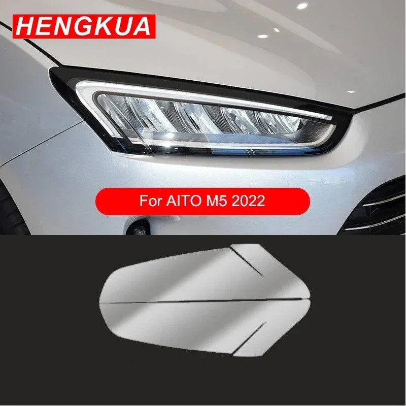Car Front Headlamp Film for AITO M5 2022 Tpu Transparent Protection Film Exterior Headlight Trim Strips Car Sticker Acce