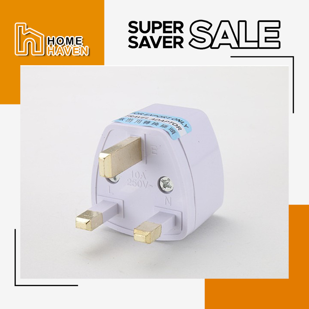 HOME HAVEN 3 Pin Conversion Plug Universal Adapter British Socket Adapter Plug 转换插头