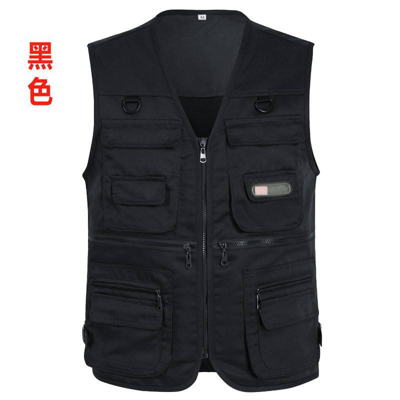 Tianyi Men's Dansenqi Middle-aged And Elderly Men's Outdoor Multi-pocket Pilot Tactical Vest Large