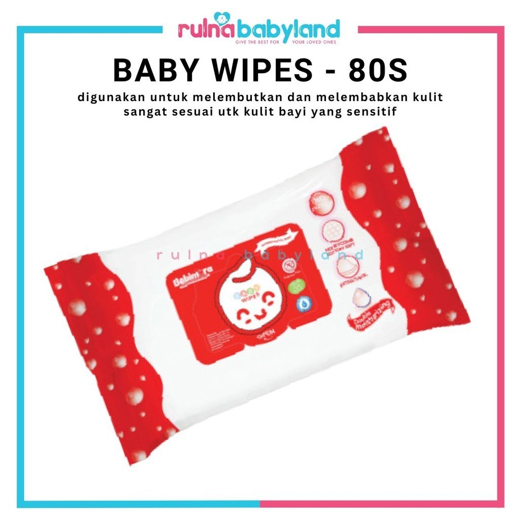 Bebimora Baby Wipes 80PCS Extra Thick No Alcohol