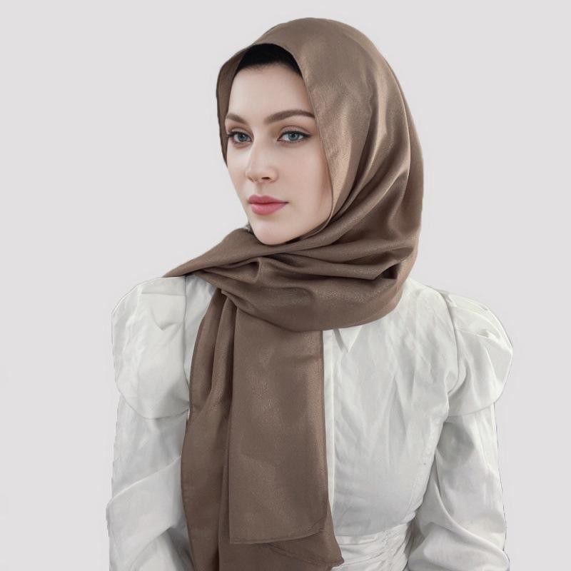 Ladies' headwear//// Saudi Arabian Turban Women's Solid Color Diamond Chiffon Middle Eastern Fashion Turban Scarf Malay