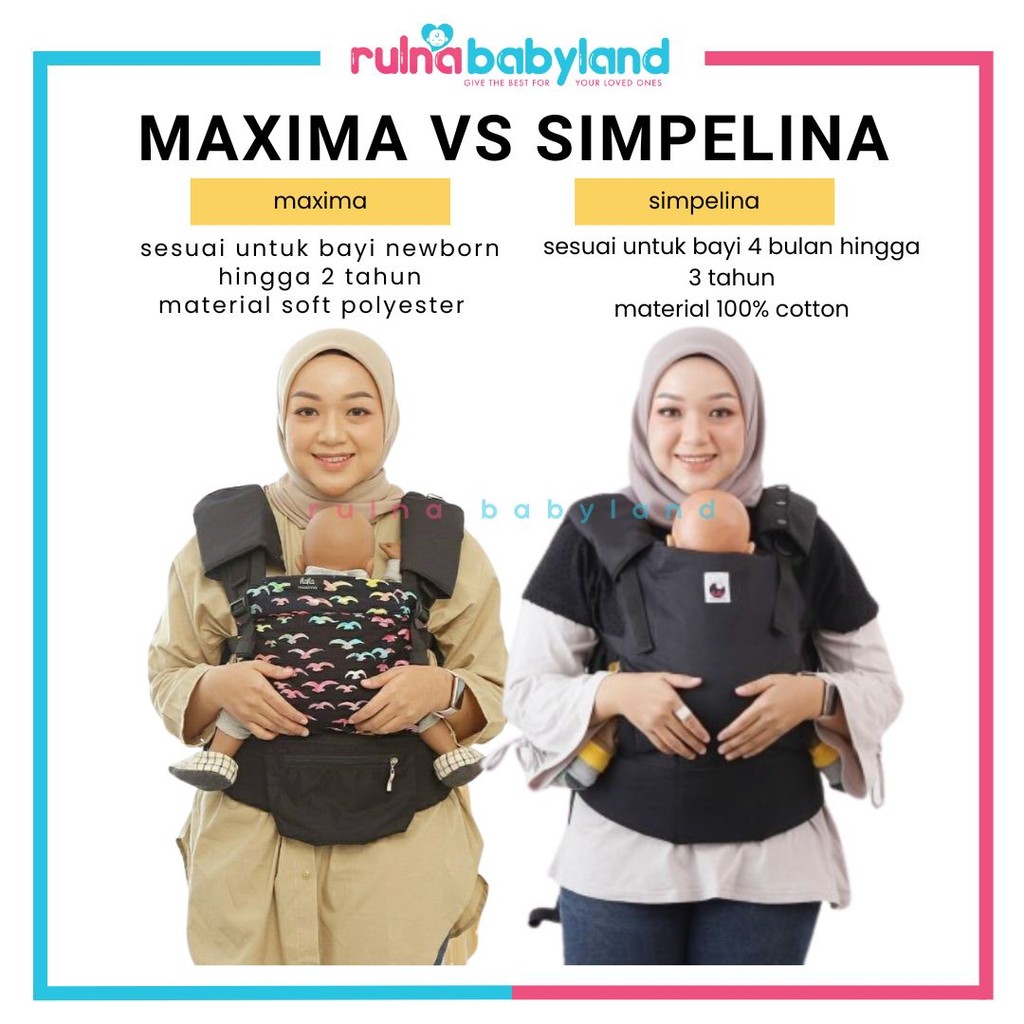 NEWBORN BABY CARRIER NANA MAXIMA | NANA SIMPELINA ERGONOMIK BABY CARRIER