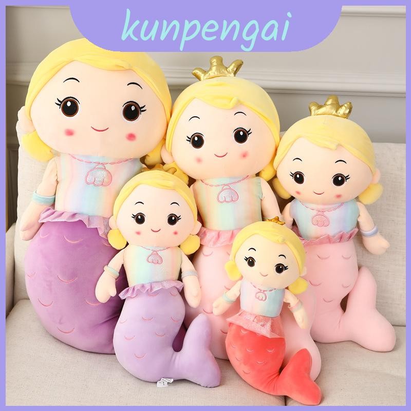 Plush Mermaid Pillow Soft Doll For Girls Bedroom Accent Cute And Animal Comfortable Stuffed