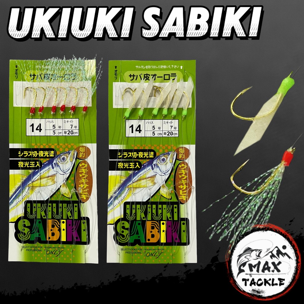 UkiUki Sabiki Apollo Hook Live Bait Fishing Mata Kail Cari Umpan Hidup Ikan Selar Kembung talang