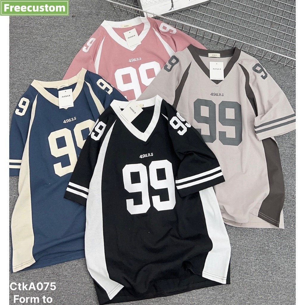 【Custom Name & Number】baju jersey perempuan Number 99 Dry T-Shirt Standard Sublimation Jersey custom name baju FULLY SUBLIMATED SHIRTS Breathable loose knit T-shirt made of high-quality ultra-fine fiber fabric with elastic properties