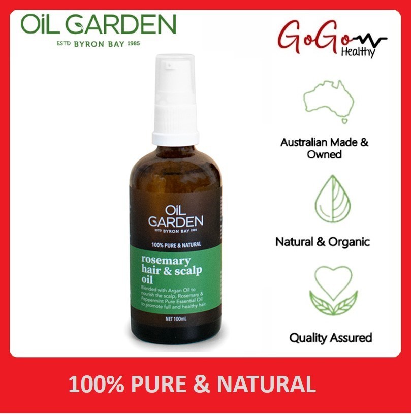 OIL GARDEN Rosemary Hair & Scalp Oil (100mL) Australian 100% Pure Essential Oil Blend (EXP JAN 2027)