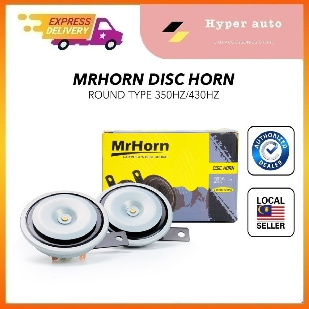 Mrhorn car round type disc horn 350hz/430hz Proton Perodua Toyota Honda horn kereta set