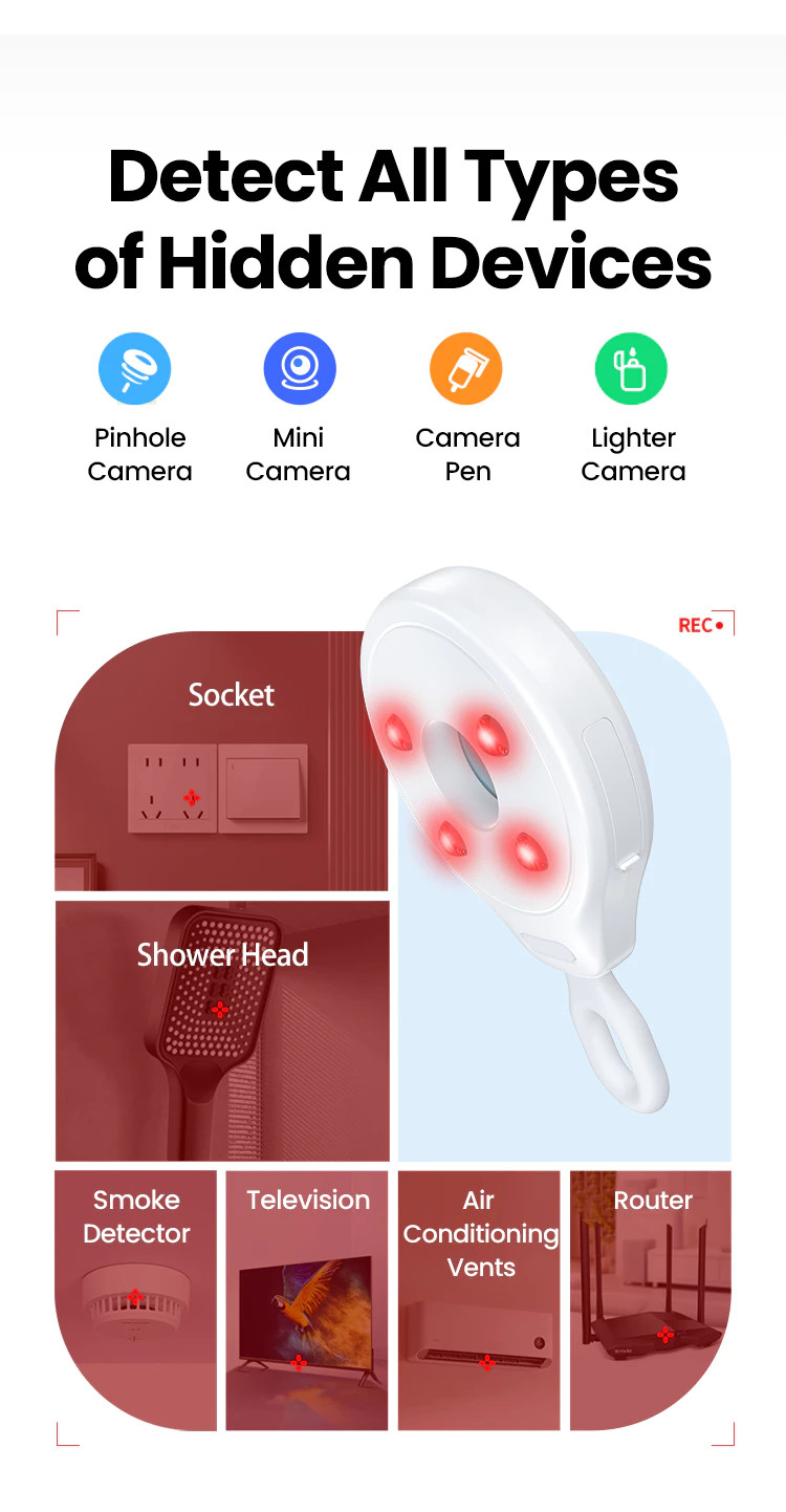 UGREEN Hidden Camera Detector Portable Pinhole Lens Detector