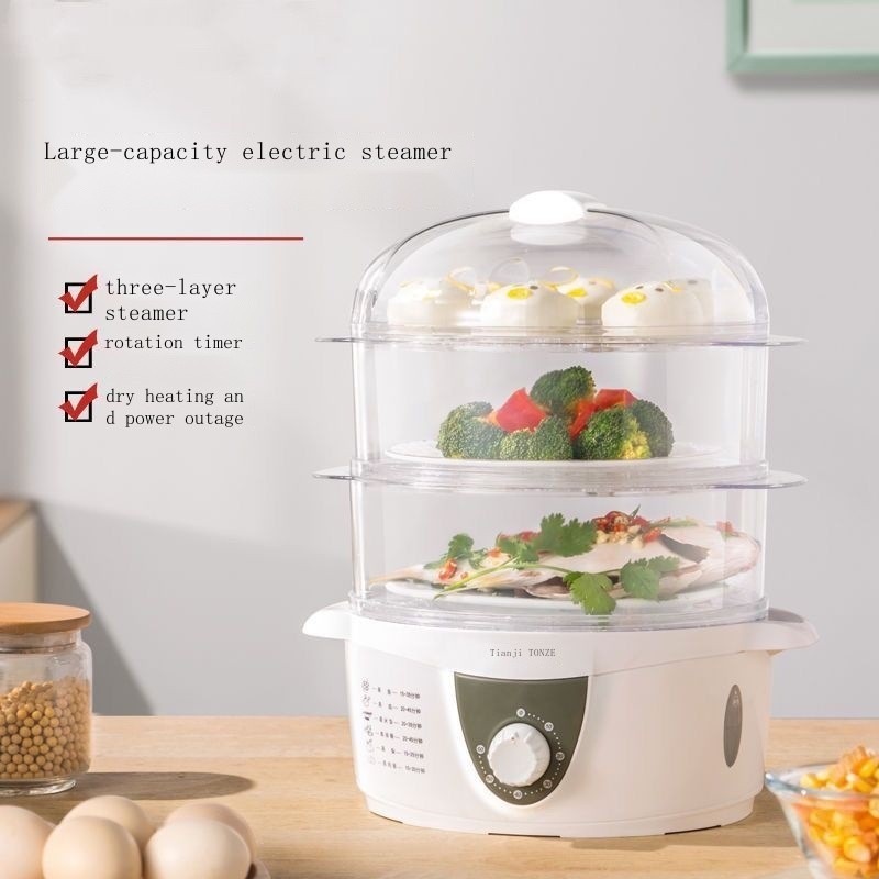 Tianji Electric Steamer Household Large-capacity Multi-function Small Steamer Steamed Bread Steamed Buns Fast Steam Auto