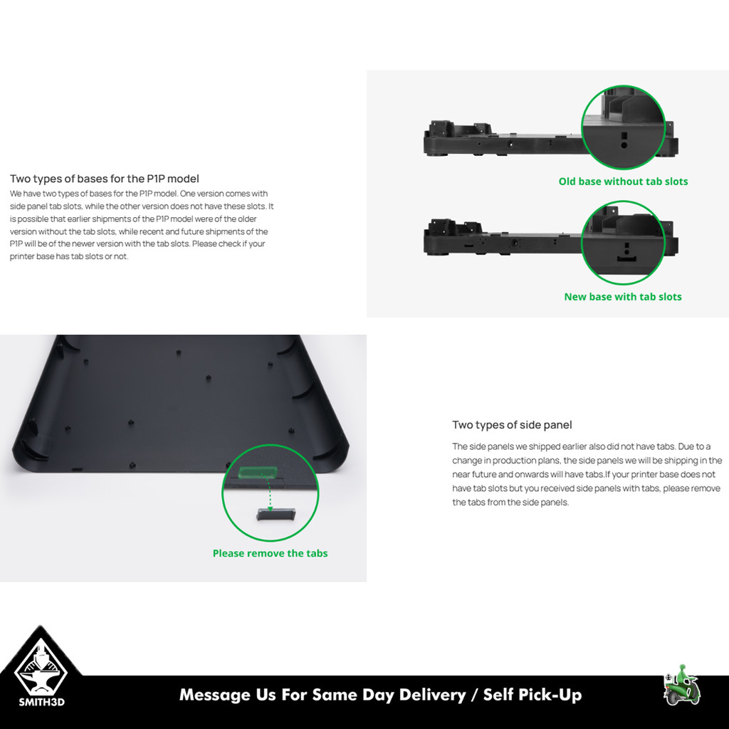 sg 11134202 7rdy7 Bambu Lab Side Panel Replacement for P1 / X1 Series