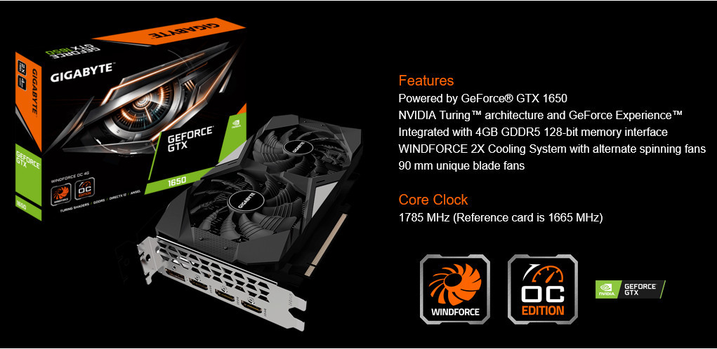 GIGABYTE NVIDIA GTX 1650 WINDFORCE OC 4GB GDDR5 GRAPHIC CARD Castle IT Shop the Best Deals on Computers Online Your One Stop Computer Shop