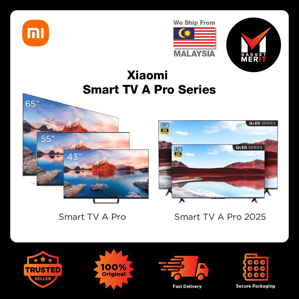 Xiaomi Smart TV A Pro Series Smart Google TV | 2 Years Mi Malaysia Warranty | Voice Assistant | Vibrant sound with Dolby