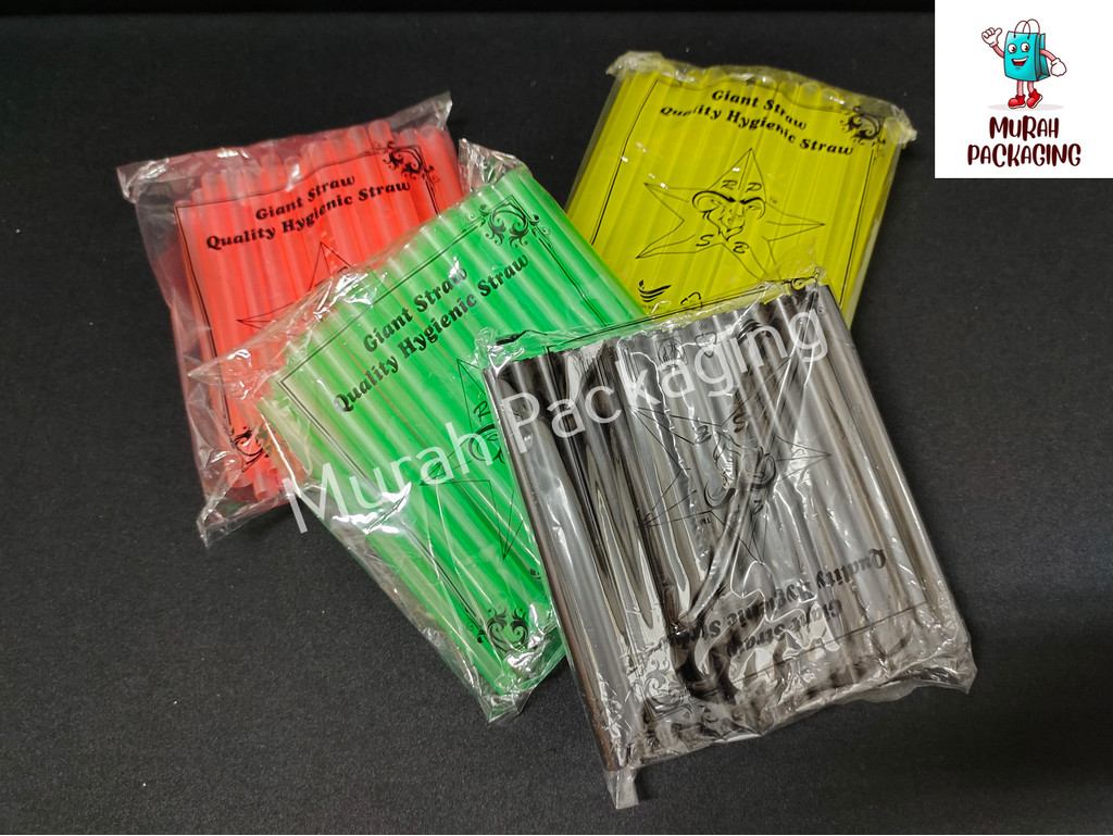 Giant Straw / Milk Tea Straw / Color / Black / Boba Straw - 7" / 10"