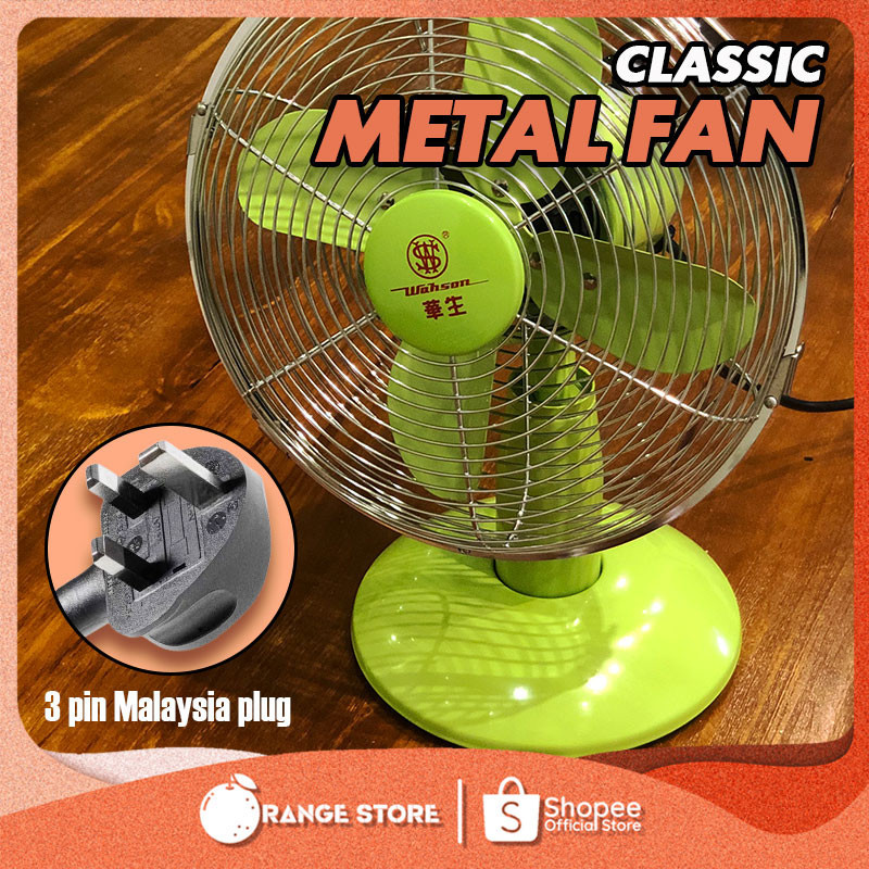 Adjustable Classic Metal Table Fan 60W Strong Wind Fan 3 Cooling Wind Speed Mood Fan Office Kitchen Kipas Besi Meja