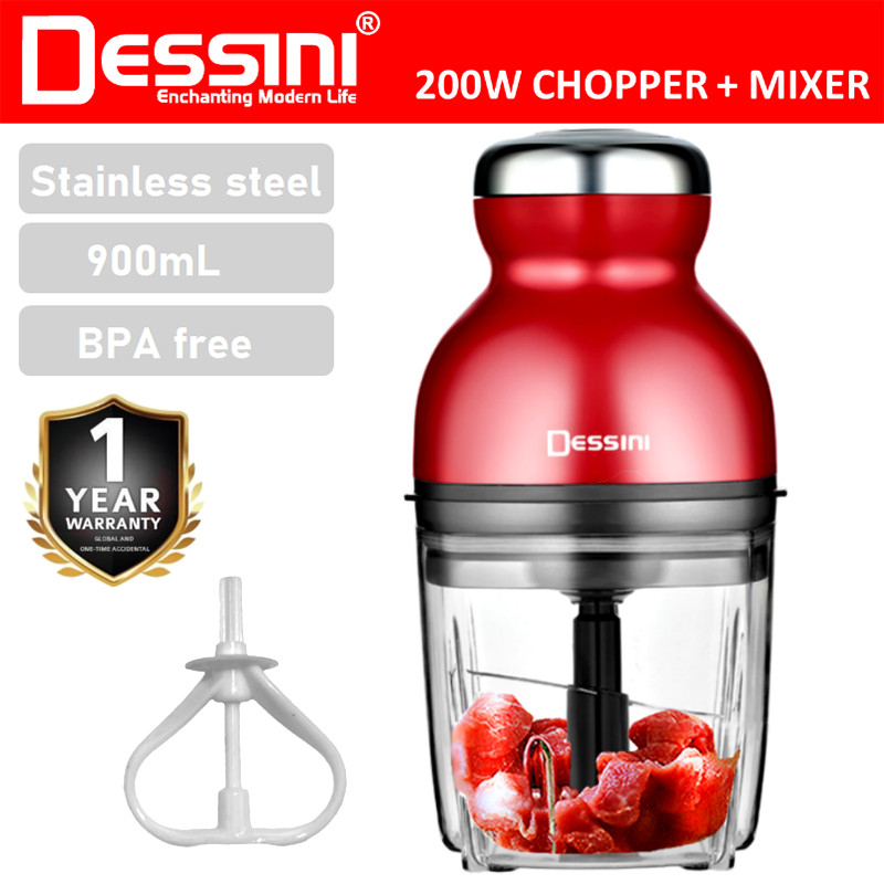 DESSINI ITALY RS-1686 900mL Capsule Cutter Spin Chopper Blender Grinder Mixer Mincer Masher Juicer Pengisar Pengadun