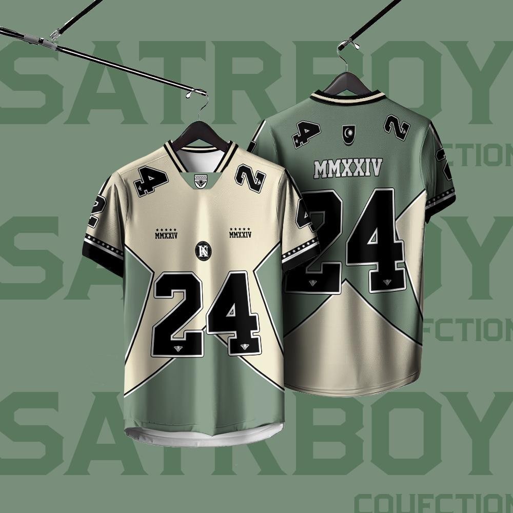 [Free Custom name] 2024 NFL Edition Jersey Baju Tshirt Lelaki Lengan Pendek Retro Collar Full Sublimation Microfiber Jersi Viral Tiktok Unisex