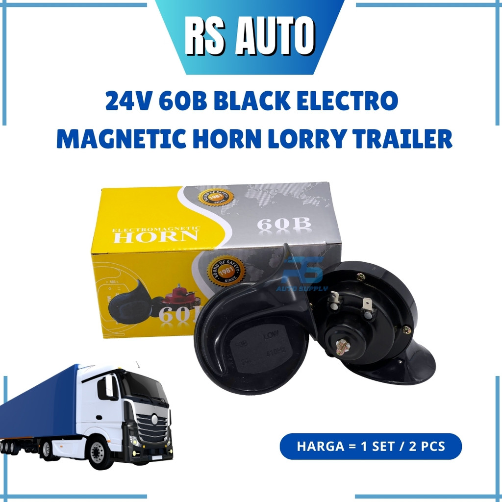 1set 12V 24V Snail Horn set Hon Siput Kereta Motor Lori Daihatsu 1 3 tan Trailer Treler Isuzu Hino