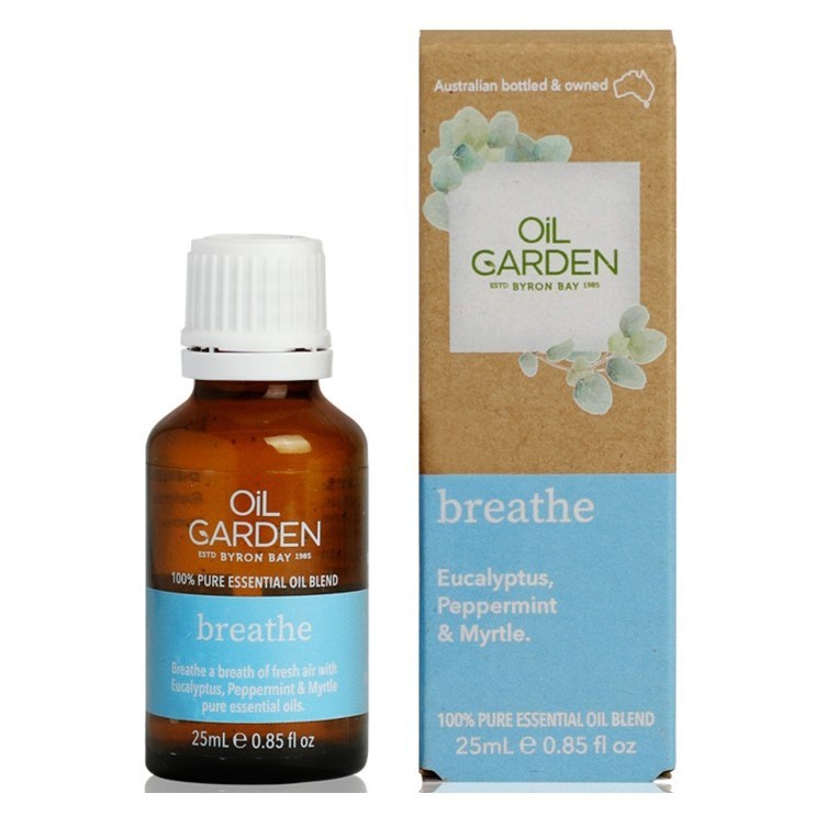 EXP 06/2028 - OIL GARDEN Natural Remedies - BREATHE - 100% Pure Essential Oil Blend (12mL/25mL) 呼吸复方精油 澳洲100%纯植物精油