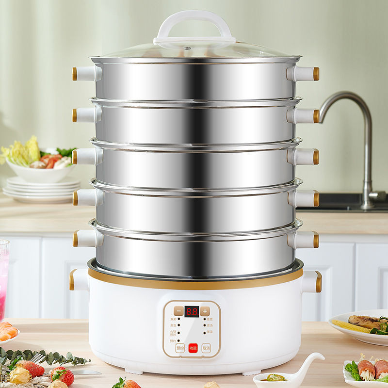 Electric Steamer Household Multi-function Electric Hot Pot Three-layer Large-capacity Automatic Power-off Electric Steam