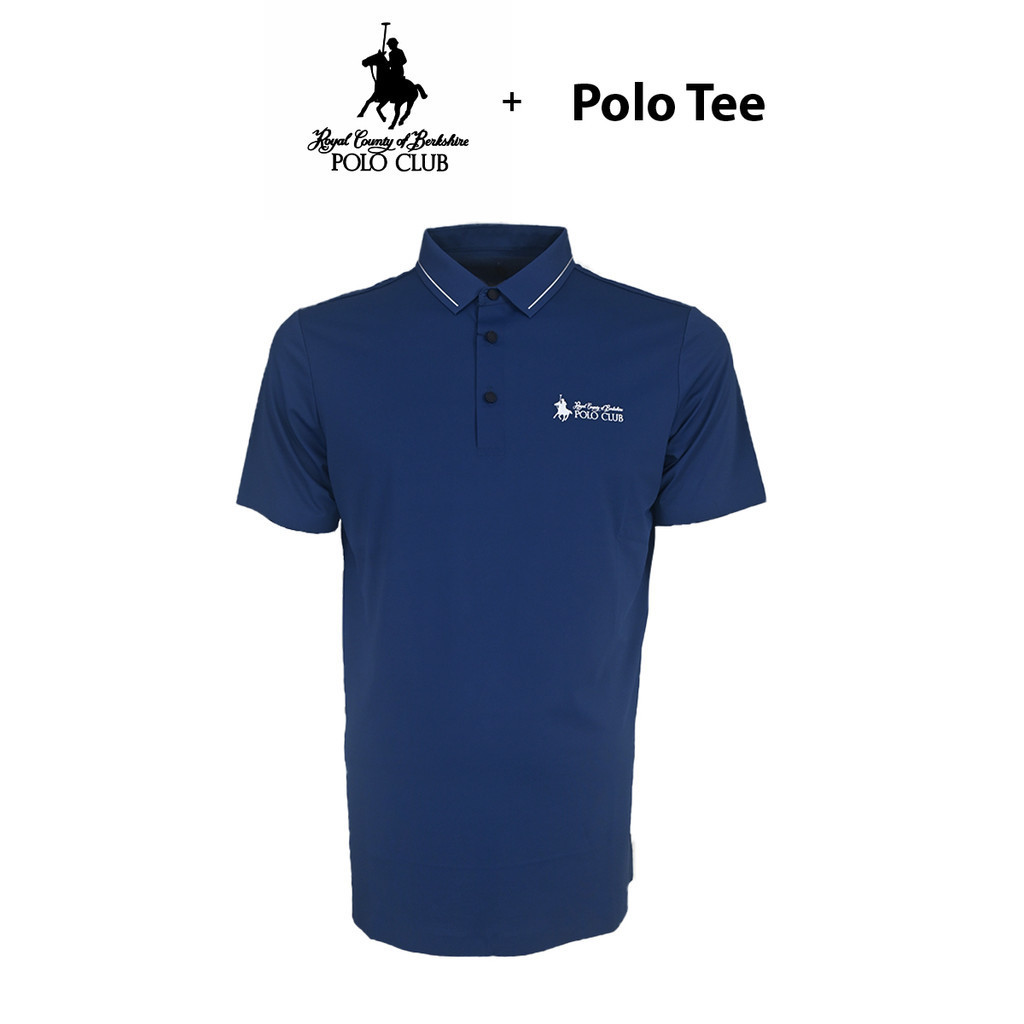 RCB Polo Club Blue Short Sleeve Jersey Polo Shirt RMTSA90216