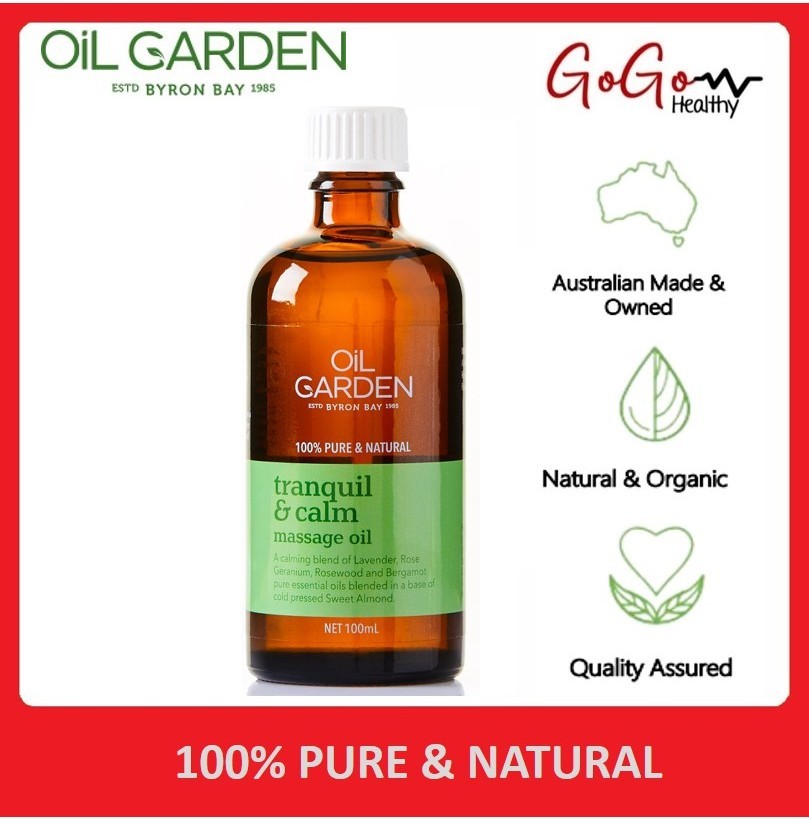 OIL GARDEN Tranquil & Calm Massage & Body Oil (100ml) 100% Pure Essential Oil Blend (EXP APR 2027) 澳洲100%纯植物精油