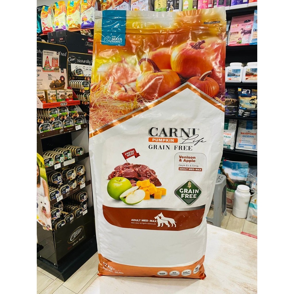 CARNILIFE PUMPKIN GF VENISON APPLE MED MAX ADULT DOG FOOD 12KG MAKANAN ANJING / 狗粮