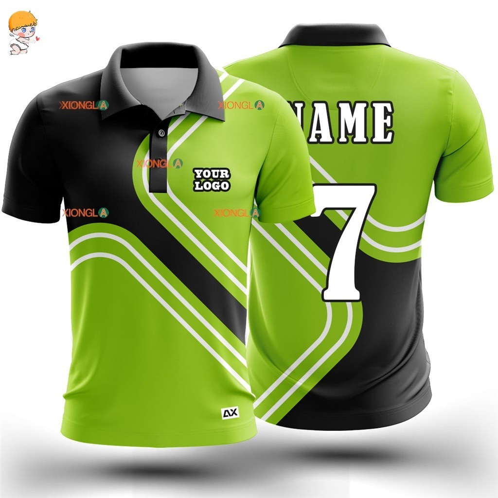 Customized The Peak Peerless Gladiator Of The Stadium "Green, White And Black Strips Cricket Sports Jersey" - Performance Edition