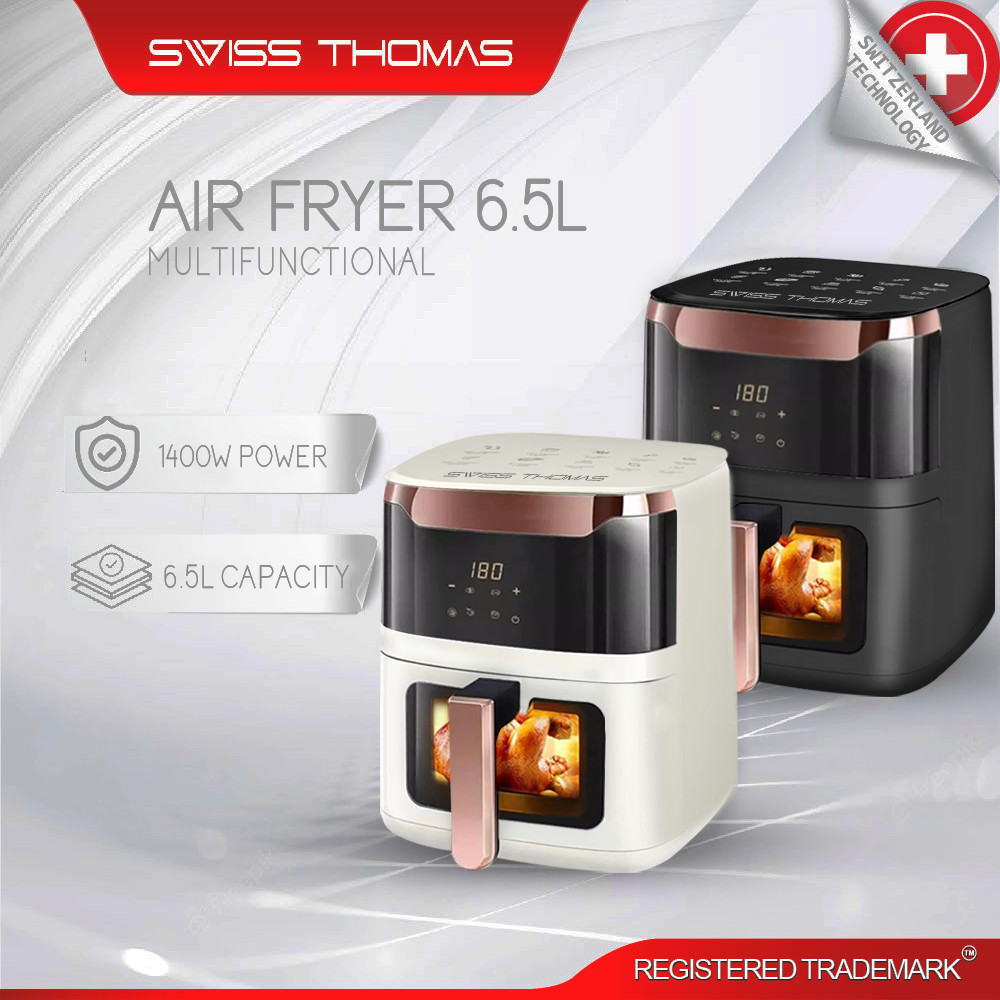 Swiss Thomas Digital Air Fryer Big Capacity Intelligent Oil-Free Smokeless Electric (6.5L)