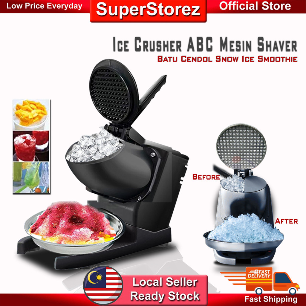 Superstorez Ice Crusher Machine ABC Mesin Ice Shaver Mesin Ice Batu CENDOL Snow Ice Smoothie Ice Kacang Ready
