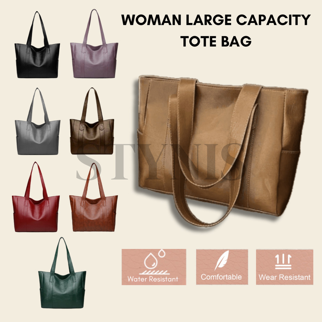 WBT044_Emily Tote Bag Beg Tangan Wanita Tote Bag Leather Handbag Besar Shoulder Bag Women Handbag Woman Bag Perempuan