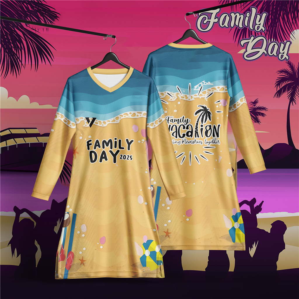 [Free custom jersey] 2025 NEW DESIGN Family Vacation Jersey Baju lelaki sublimation Adult and children's Family Day jersey for‌