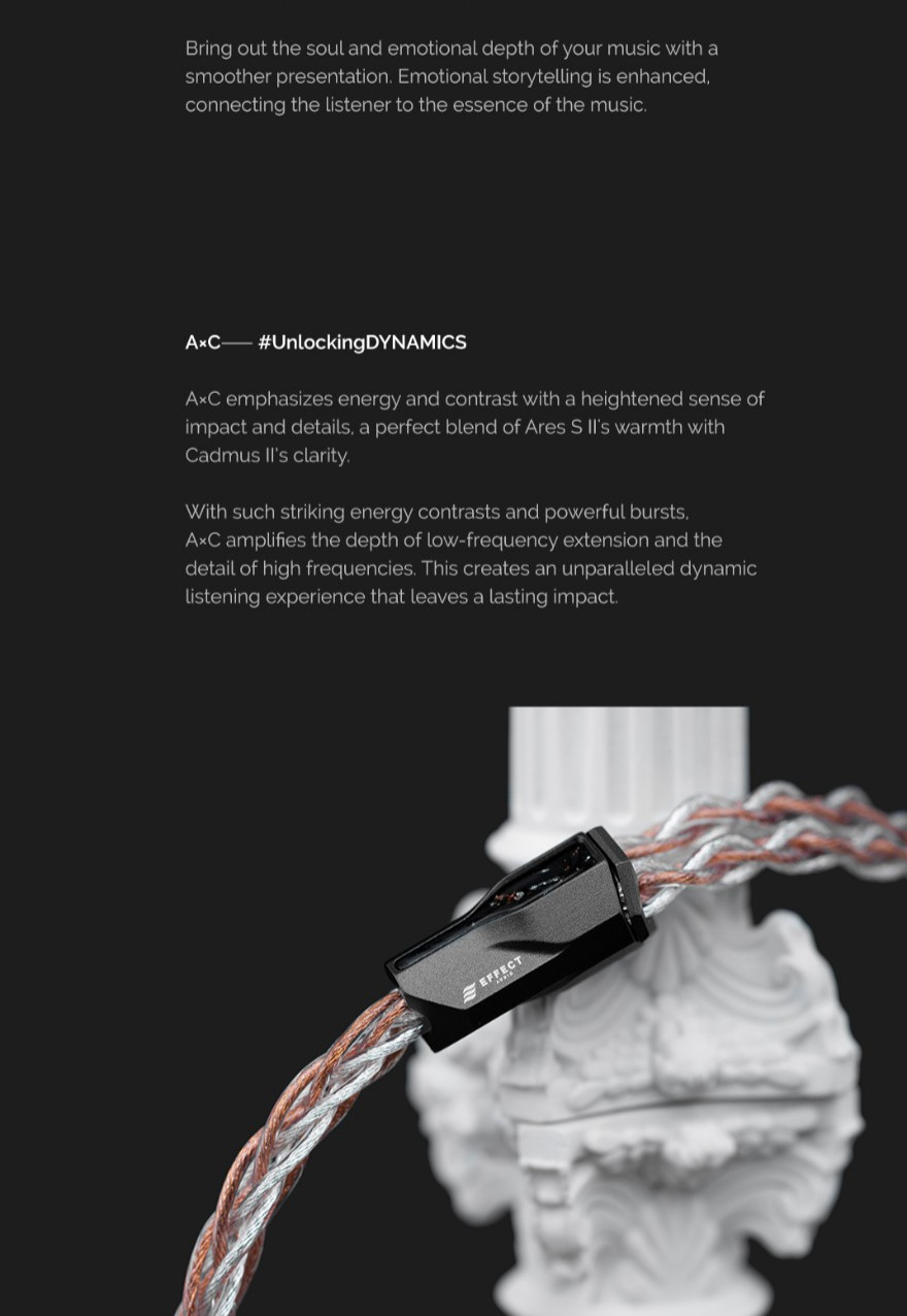 Effect Audio A×C, Upgrade IEM Cable: Hybrid 8-Wire Ares S II × Cadmus ...