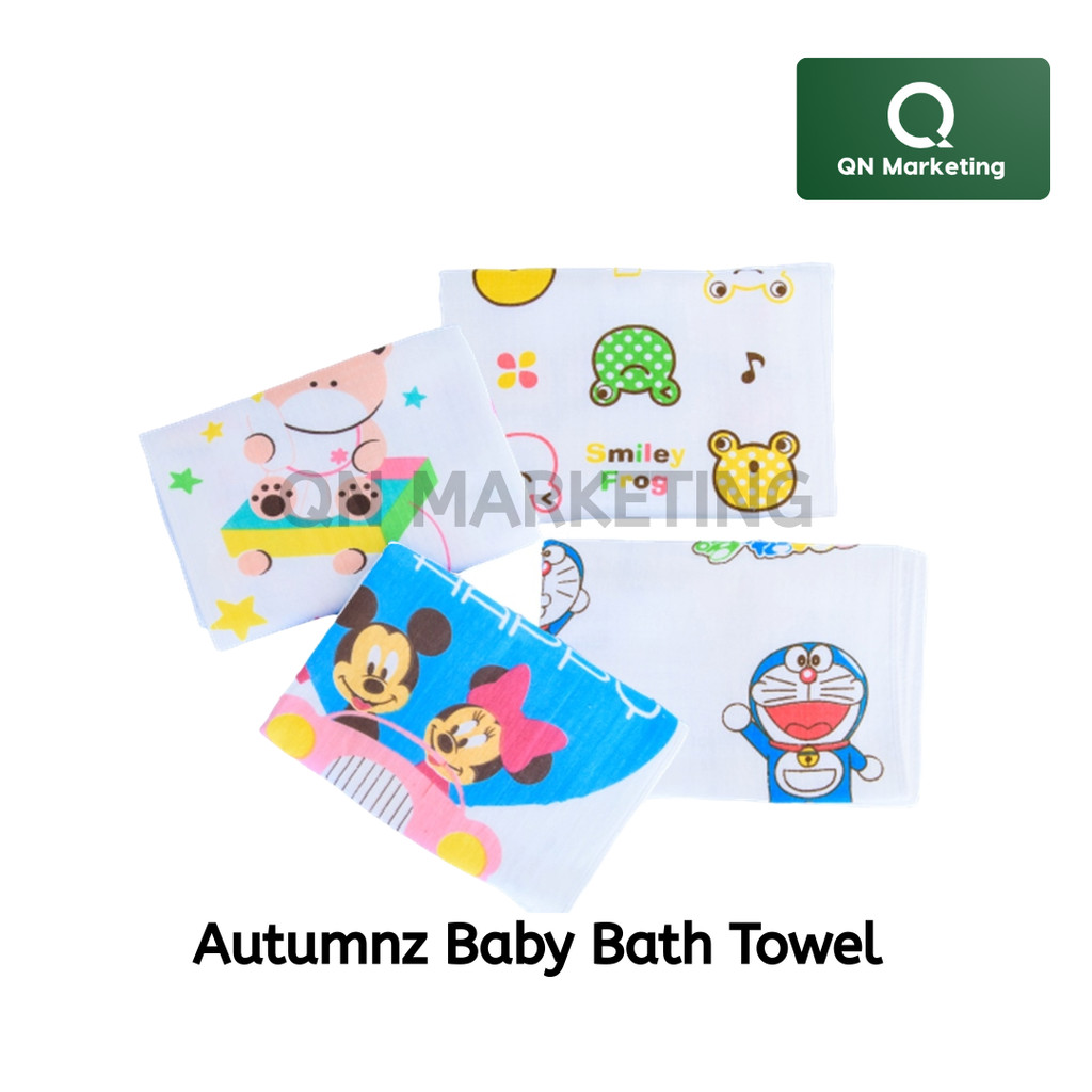 Autumnz Baby Bath Towel (1'Pcs) / 100% Baby Cotton Towel