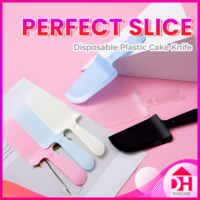Disposable Plastic Cake Knife Cutter Dessert Pastry Cutting Knives Party Supplies Tool Pisau Kek 蛋糕刀