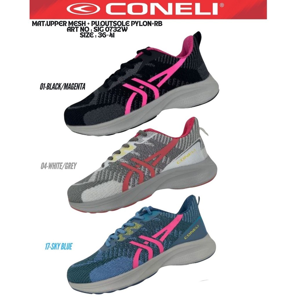CONELI  SJG-0732W Women Jogging,Running,Walking Sports Shoes / Kasut Sukan Permpuan