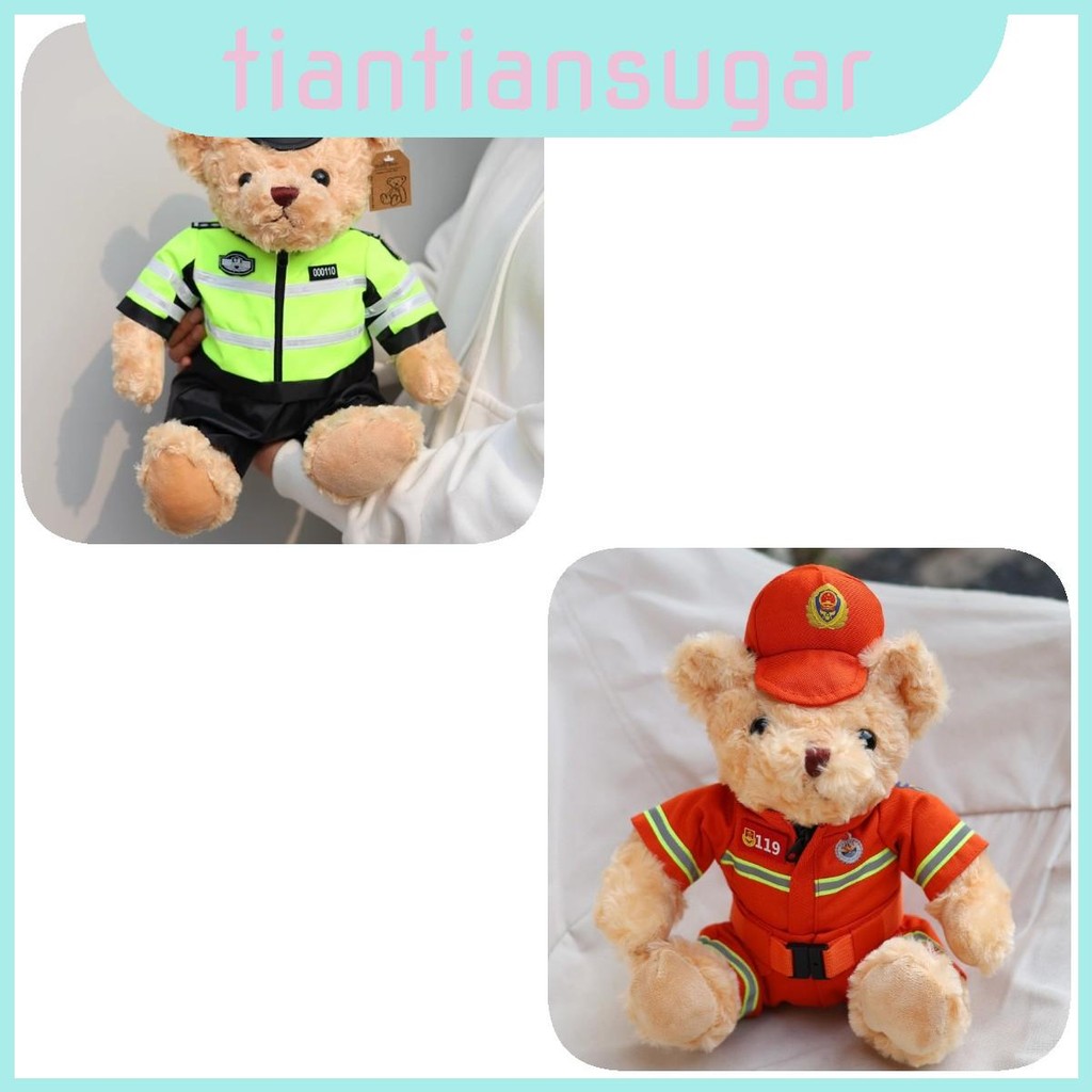 Traffic Cute Police Bear Plush Doll Ideal For Road Campaign Merchandise Safety