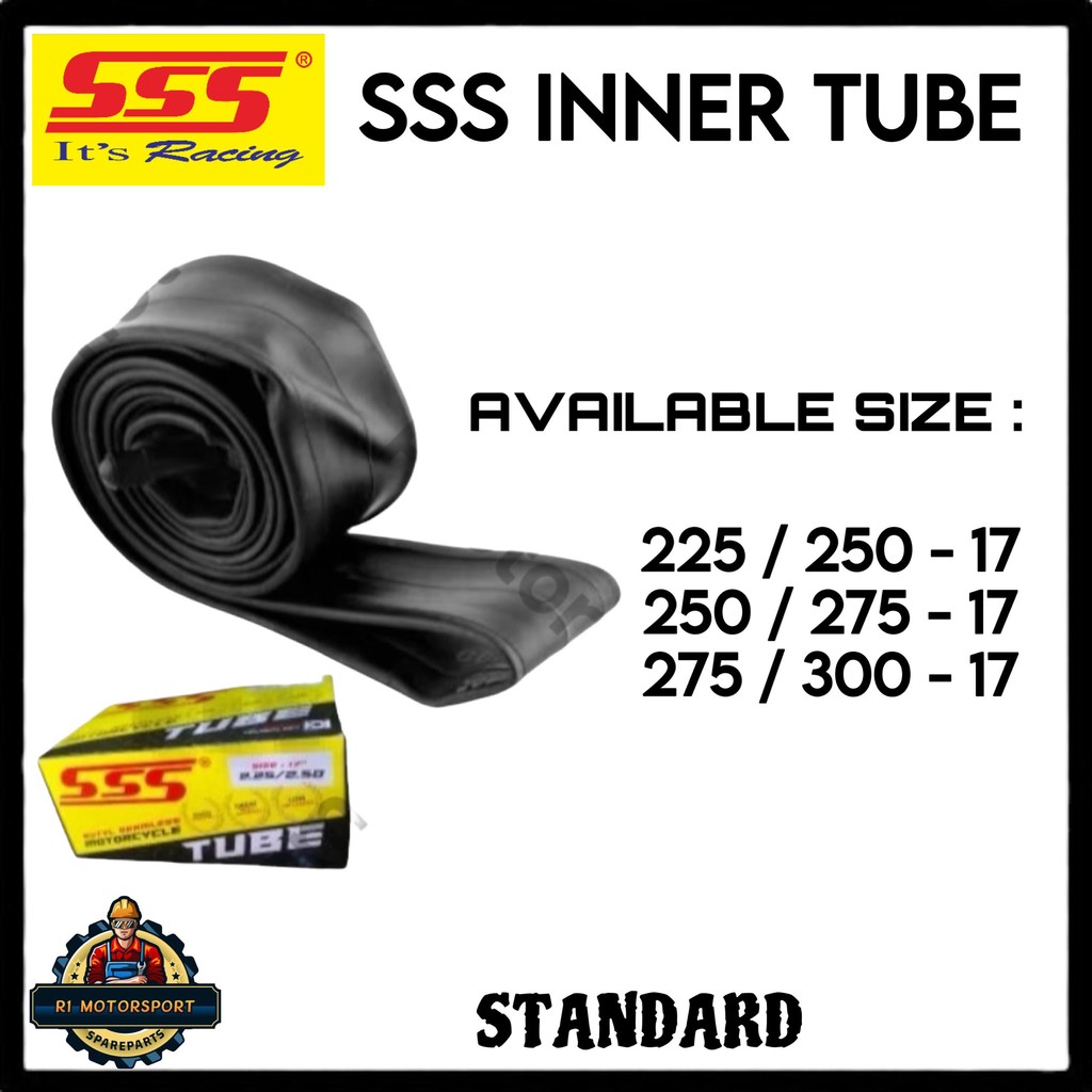 ACM Motosikal Tube Motorcycle Moto Tyre Tayar Standard Tiub Moto Motor Getah Rim Rubber 225 250 275 300 17