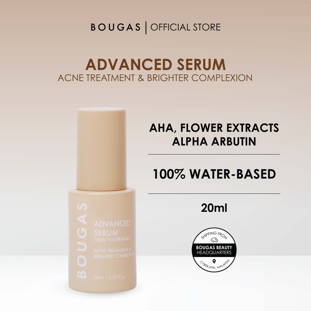 BOUGAS Brightening Serum 20ml Alpha Arbutin Glutathione Menghilangkan Jeragat Mencerahkan Kulit