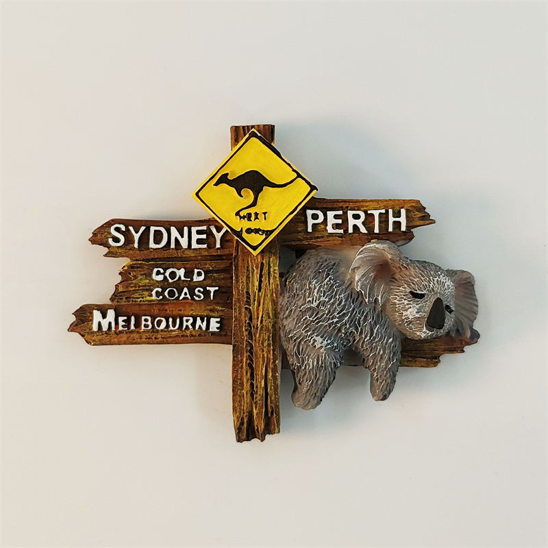 Lowest Price~Australian Humanities Tourism Souvenirs Crafts Creative Koalas Street Signs Decorative Magnets Refrigerator Stickers Collection Gifts