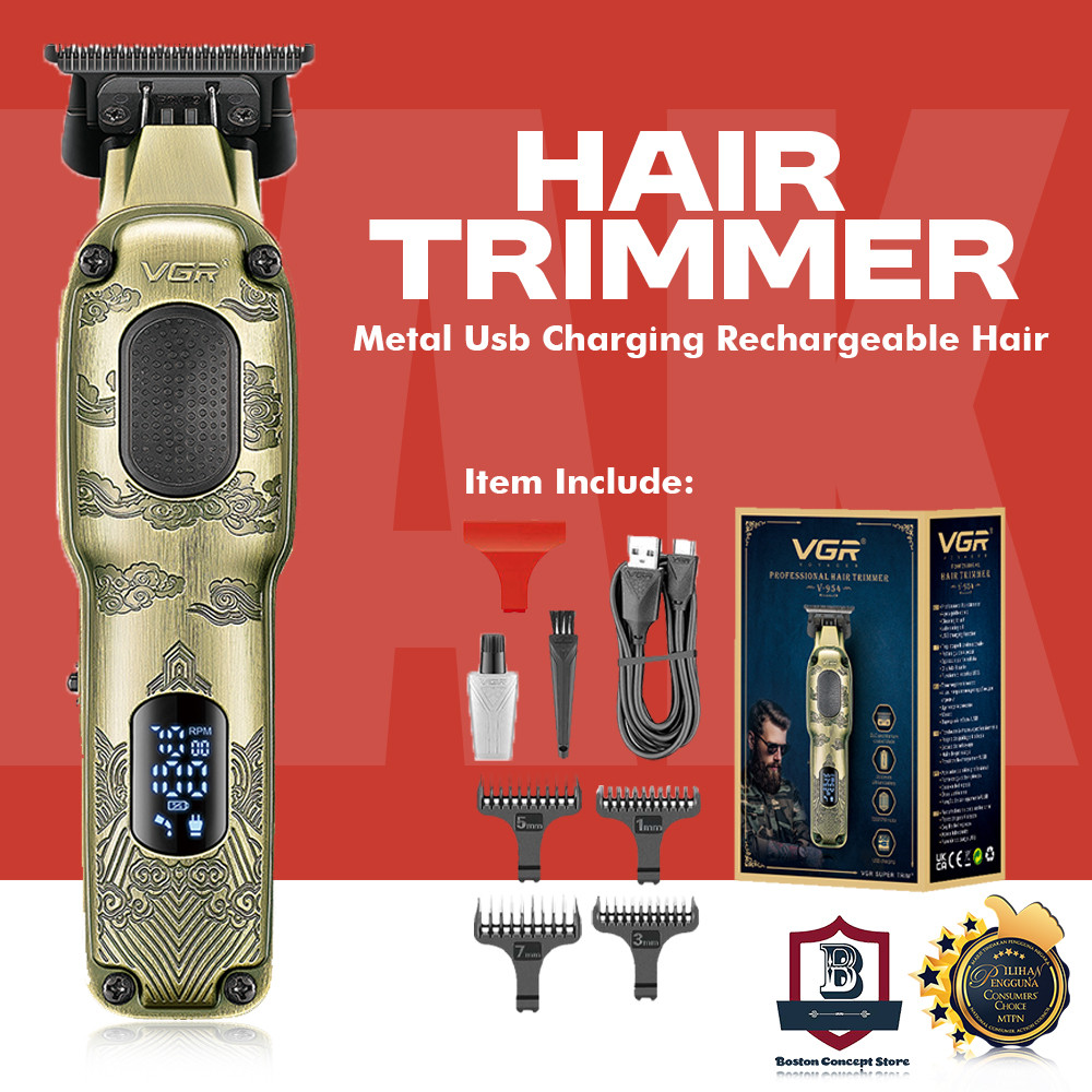 Vgr V-954 Best Metal Usb Charging Rechargeable Hair Machine Men's Professional Electric Salon Clipper