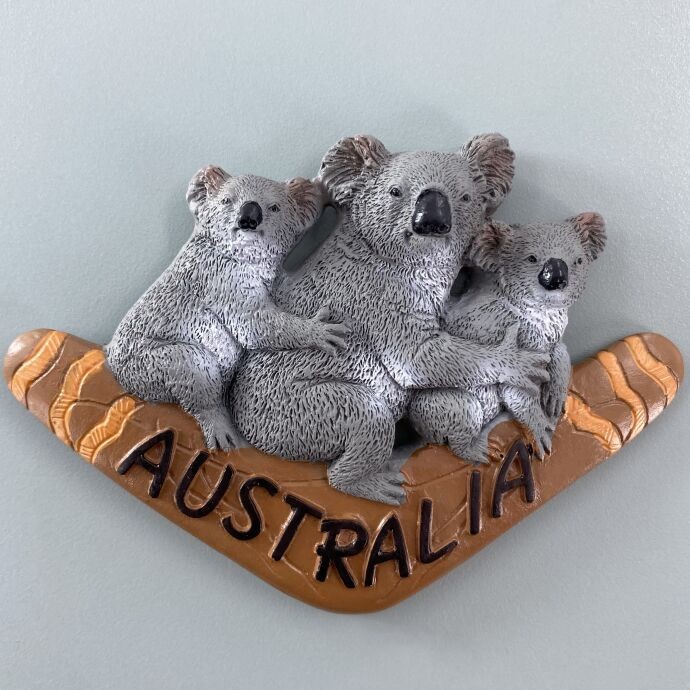 Lowest Price~Australian Humanities Tourist Souvenirs Creative Three-Dimensional Koala Family Decoration Crafts Magnetic Stickers Refrigerator Stickers