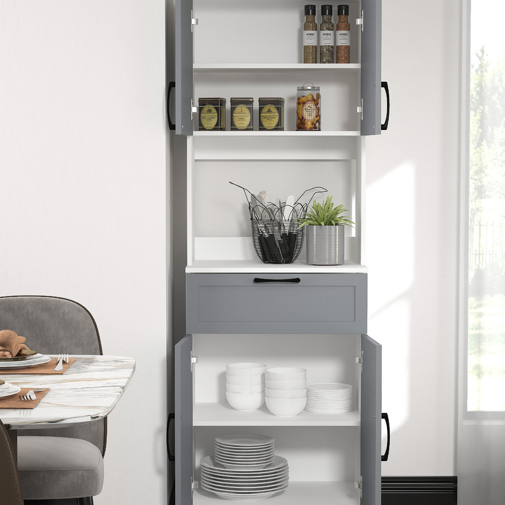 Synergy House Casper Framed Tall Kitchen Cabinet 1.3ft Deeper kabinet ...